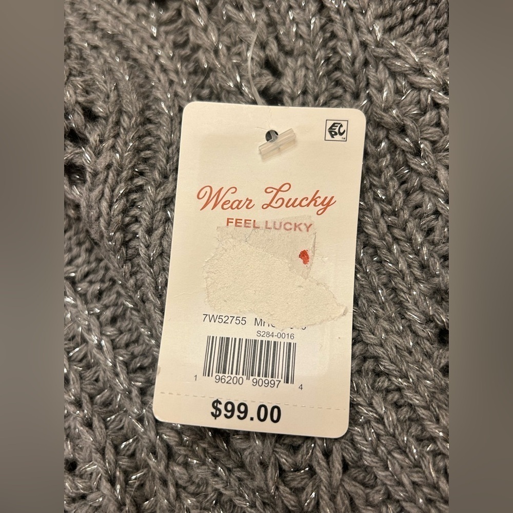 LUCKY BRAND CABLE STITCH SHINE PULLOVER SWEATER - Picture 5 of 6